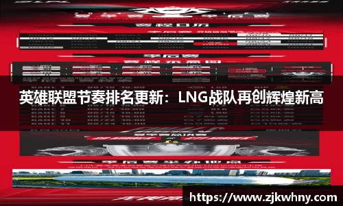 英雄联盟节奏排名更新：LNG战队再创辉煌新高